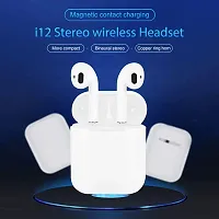 i12 TWS AIRPODS Bluetooth Earphones Touch Sensor with in Built Mic and High Bass Level , Wireless Bluetooth Bluetooth Headphones  Earphones-thumb2