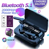 AK NEW M19 wireless bluetooth and heaphones V5.1 Bluetooth wireless earbuds BLUETOOTH WITH 2200MAH BATTERY CAPACITY UPTO 15 HOURS PLAYTIME-thumb1