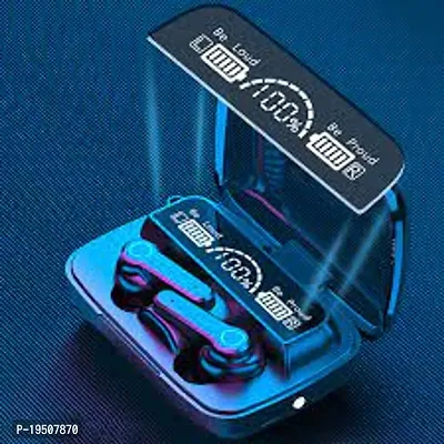 AK  TWS Bluetooth 5.0 Wireless Earbuds Earbuds M19 wireless bluetooth earbuds and headphones V5.1 HIFI small bass full buds fast charging 2200MAH power bank with micro USB (Black pack of 1)-thumb4