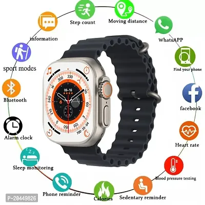 NEWT800 Ultra Smart Watch 1.99 inch Infinite Display,Bluetooth Calling,Heart Rate Tracking, Sports Features-thumb0