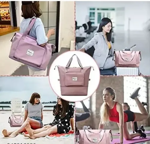 Travel Duffle Bag Expandable Folding Travel Bag for Women, Lightweight Waterproof Carry Luggage Bag for Travel (RENDAM COLOR)