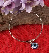 Trendy Silver Adjustable  Evil Eye  Bracelet Combo Turkish Blue Bangle style Charm bracelet For Boys Girls Men Woman-thumb4