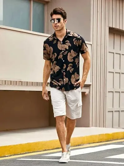 New Launched Polyester Spandex Short Sleeves Casual Shirt 