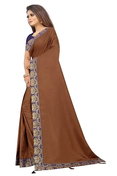 Art Silk Jacquard Lace Border Sarees with blouse Piece