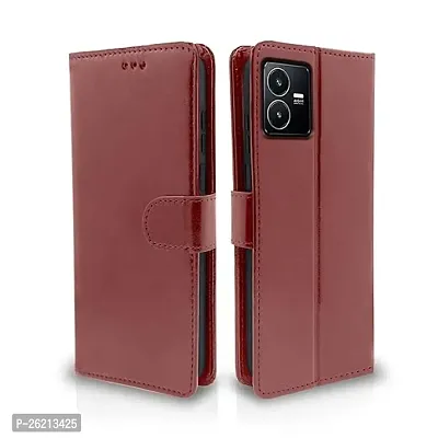 Vivo Y16 Y22 Y35 Y56 Y27 Y36 Brown Flip Cover-thumb0