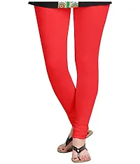 Krypmax Solid Color Cotton Lycra Churidaar Women Legging (Carrot)-thumb1