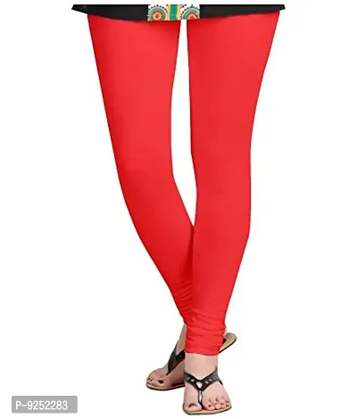 Krypmax Solid Color Cotton Lycra Churidaar Women Legging (Carrot)-thumb2