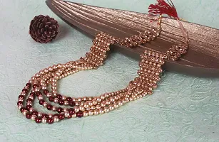 Krypmax Men's Multi-Stringed Antique Blend of Pearls Sherwani Necklace Groom Dulha Kantha Mala (Multicolour)-thumb2