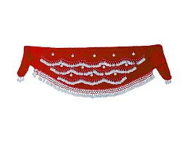Krypmax Belly Dance Velvet Hip Scarf Waist Belt with Silver Coins for Women and Girls (Red)-thumb1