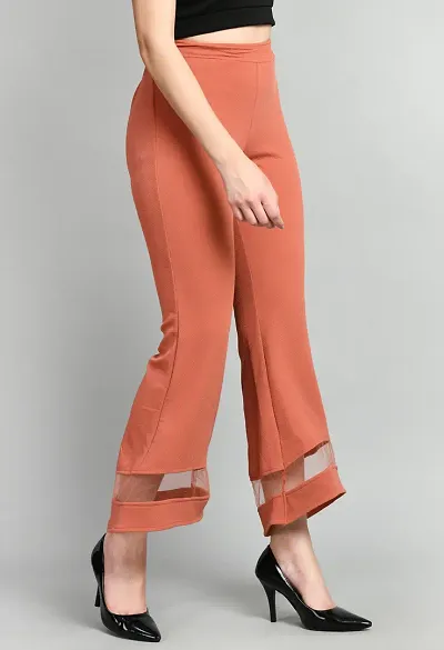 Buy Spangel Fashion Women's Yoga Dress Pants Stratchable Digital Print Work  Slacks Business Casual Office Straight Leg/Bootcut Elastic Waist Trouser  for Women Online In India At Discounted Prices