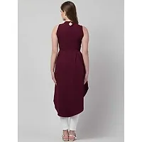Stylish Purple Cotton Blend Solid Dresses For Women-thumb2