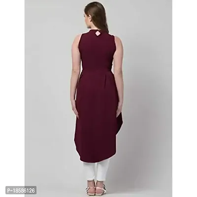 Stylish Purple Cotton Blend Solid Dresses For Women-thumb3