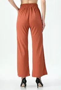 Classic Cotton Blend Solid Leg Pants Trouser for Women-thumb1
