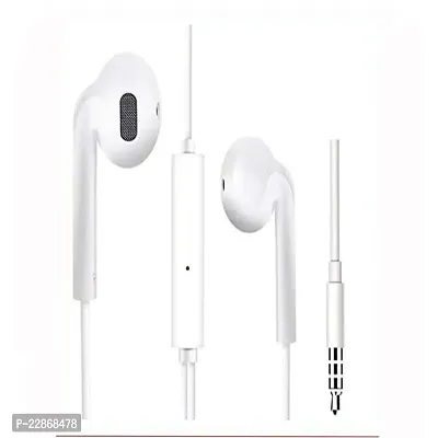 Stylish White On-ear  Over-ear Wired- 3.5 MM Single Pin Headsets With Microphone-thumb0