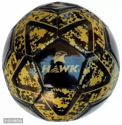 Hawk Goal Best Quality Shiny Football - Size: 5nbsp;nbsp;(Pack Of 1, Black, Gold)