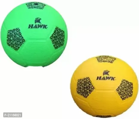 Hawk Home Play Football Creative Phthalate Free, Pack Of 2 Football - Size: 1nbsp;nbsp;(Pack Of 2, Green, Yellow)