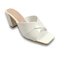 White Smart Casual Heel For Women-thumb1