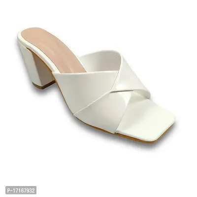 White Smart Casual Heel For Women-thumb2