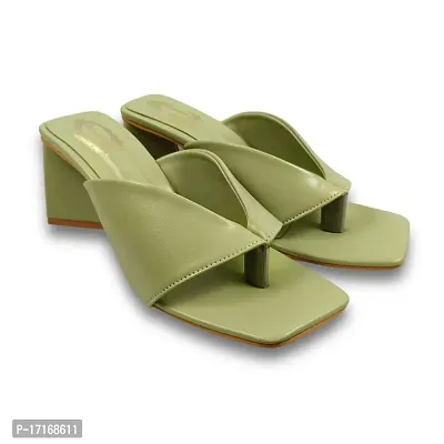 olive Smart Casual Heel For Women-thumb5