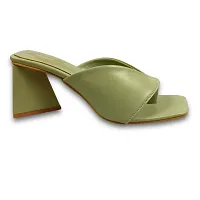 olive Smart Casual Heel For Women-thumb1