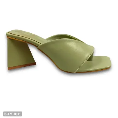 olive Smart Casual Heel For Women-thumb2
