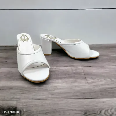 White Smart Casual Heel For Women-thumb0