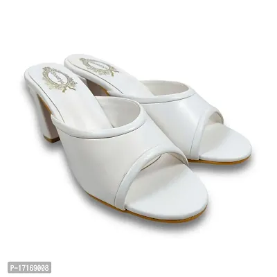 White Smart Casual Heel For Women-thumb5