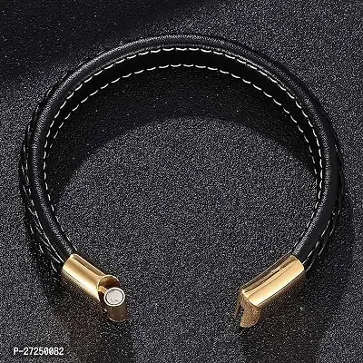 Alluring Golden Leather  Bracelets For Men-thumb3