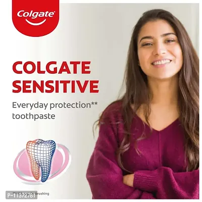 Colgate?Sensitive Everyday Protection?Toothpaste, Twin Pack Of 160g (80g X 2),?Specifically Developed? For Sensitive Teeth & Healthy Gums,?Colgate?Toothpaste?For Prevention Of Cavities & Plaque-thumb2