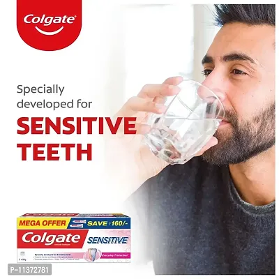 Colgate?Sensitive Everyday Protection?Toothpaste, Twin Pack Of 160g (80g X 2),?Specifically Developed? For Sensitive Teeth & Healthy Gums,?Colgate?Toothpaste?For Prevention Of Cavities & Plaque-thumb3