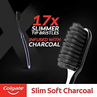 Colgate Charcoal Gentle Deep Cleaning manual Toothbrush for adults - 4 Pieces (Slim Soft)-thumb2