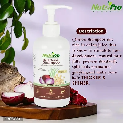 NutriPro Red Onion shampoo for Prevent Hair Fall And Stimulates Hair Growth- 300 ml-thumb3