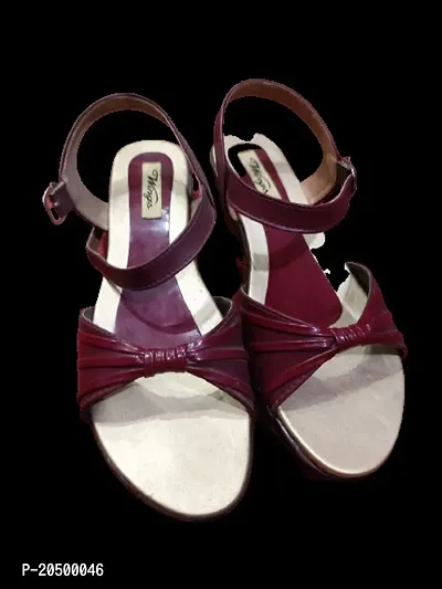 Elegant Red Rubber Sandals For Women-thumb0