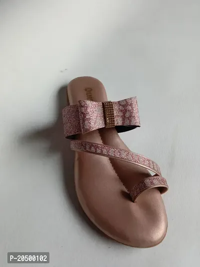 Light Brown Cost Effective Medium Heel Fancy Leather Rubber Designer Sandals  For Ladies at Best Price in New Delhi | Shelja Enterprises