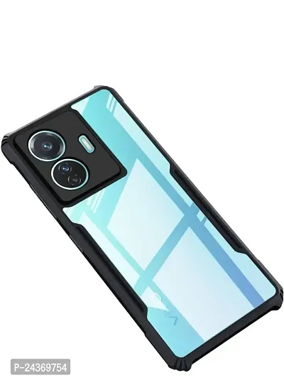 Clear Back Cover Case for iQOO Z6 44W / Vivo T1 44W | 360 Degree Protection | Shock Proof Design | Transparent Back Cover Case for iQOO Z6 44W / Vivo T1 44W (PC, TPU |