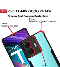 Clear Back Cover Case for iQOO Z6 44W / Vivo T1 44W | 360 Degree Protection | Shock Proof Design | Transparent Back Cover Case for iQOO Z6 44W / Vivo T1 44W (PC, TPU |-thumb1