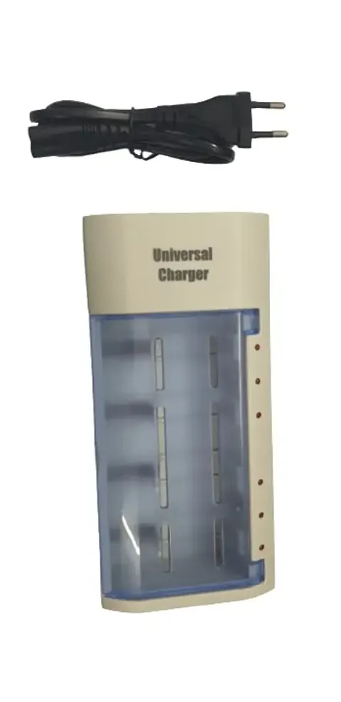 Universal Battery Charger for AA, AAA, C, D, 9V Ni-MH Ni-CD Rechargeable Batteries