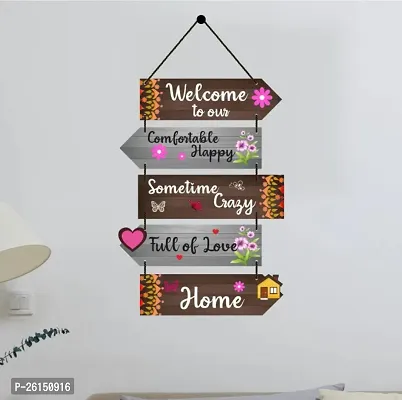 Welcome Home Quote Decorative Wall Art MDF Wooden Wall Hanger for Living Room | Bedroom | Home Decor | Gifts | Wood Decoration Items | Artworks Hangings-thumb2