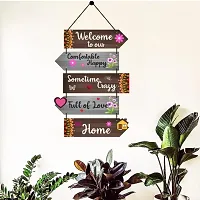 Welcome Home Quote Decorative Wall Art MDF Wooden Wall Hanger for Living Room | Bedroom | Home Decor | Gifts | Wood Decoration Items | Artworks Hangings-thumb1