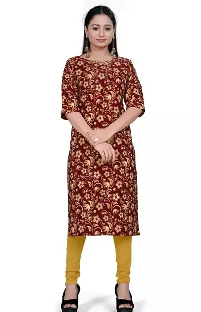 Stylish Multicoloured Cotton Blend Printed Kurti