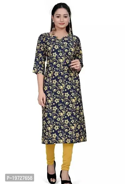 Stylish Multicoloured Cotton Blend Printed Kurti For Women