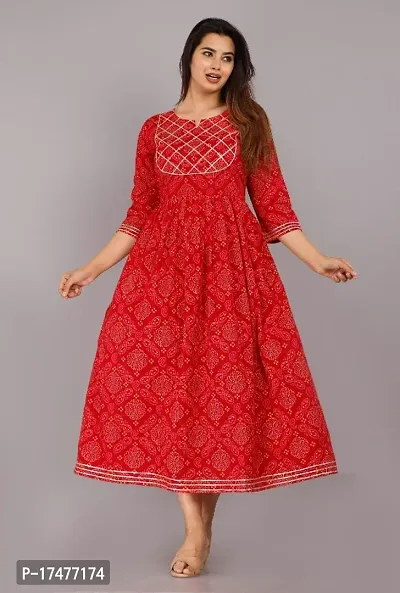 Fabulous Rayon Printed Anarkali Kurti For Women-thumb0