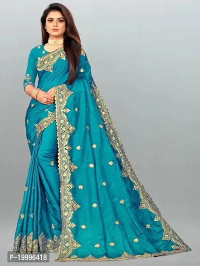 Beautiful  Art Silk   Saree with Blouse Piece For Women-thumb0