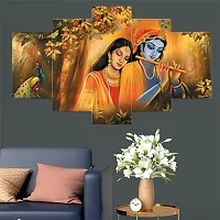 Lord Radha Krishna MDF UV Textured wall painting for Home decoration-thumb1