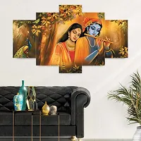 Lord Radha Krishna MDF UV Textured wall painting for Home decoration-thumb2