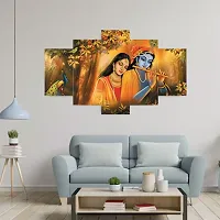 Lord Radha Krishna MDF UV Textured wall painting for Home decoration-thumb3