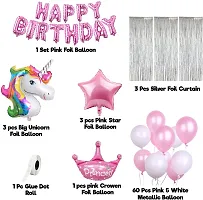 Classic Unicorn Theme Decorations For Girls - Combo Set / Happy Birthday Decoration Kit-thumb1
