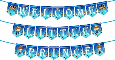 Naveen Decoration Welcome Little Prince Banner baby foil Balloons-thumb2