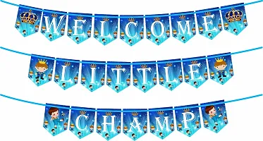 Naveen Decoration Welcome Little Champ Banner baby foil Balloons-thumb2