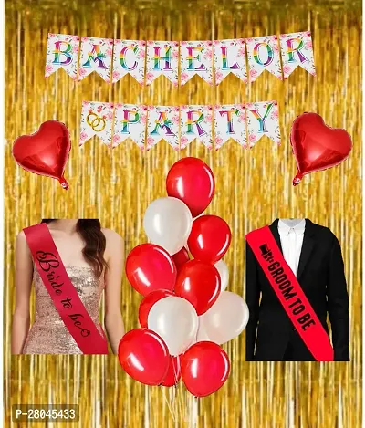 Bachelorette Party Decorations Kit, Bridal Shower Party Supplies  Bride to Be Decoration Banner, Sash with Balloons (Set of 47)